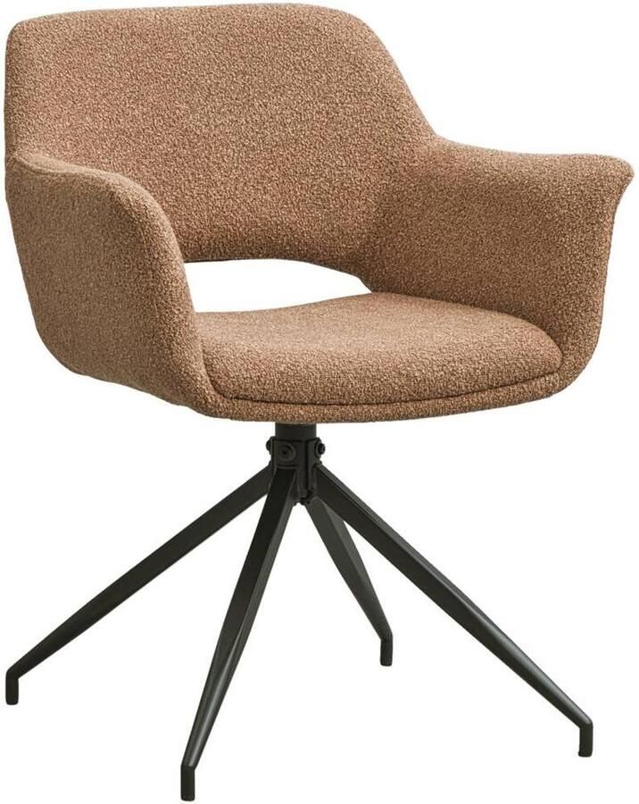 Leen Bakker Eetkamerstoel Belle stof oudroze