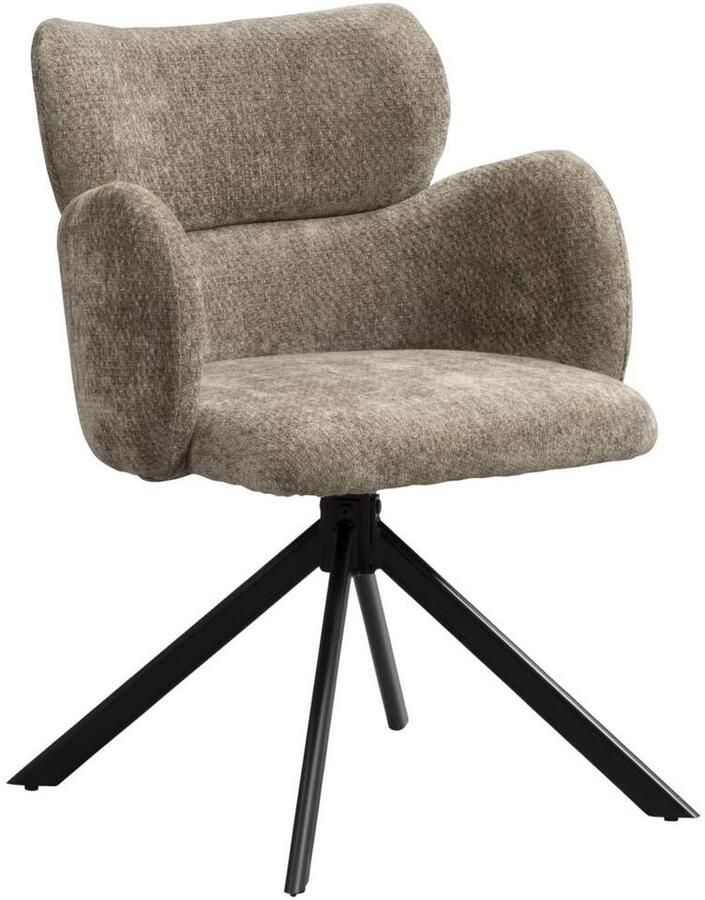 Leen Bakker Eetkamerstoel Coco vergrijsd groen