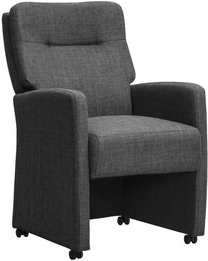 Leen Bakker Eetkamerstoel Daniel stof antraciet