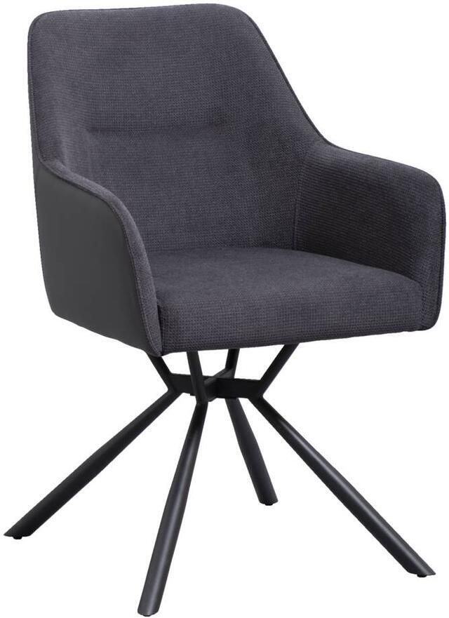 Leen Bakker Eetkamerstoel Saar antraciet