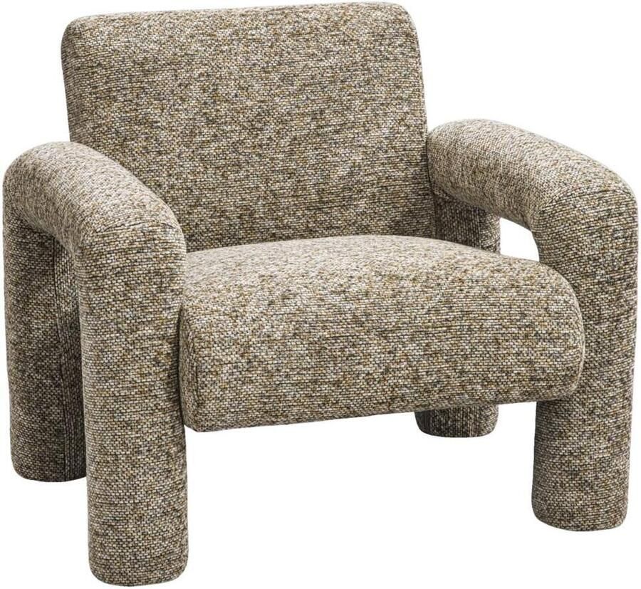 Leen Bakker Fauteuil Puck bruin melange