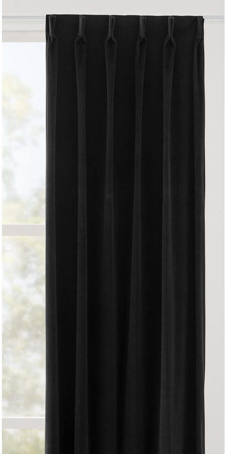 Leen Bakker Gordijnstof Yara lichtdoorlatend zwart