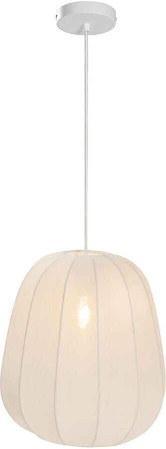 Leen Bakker Hanglamp Fenne wit metaal E27 150xØ35 cm