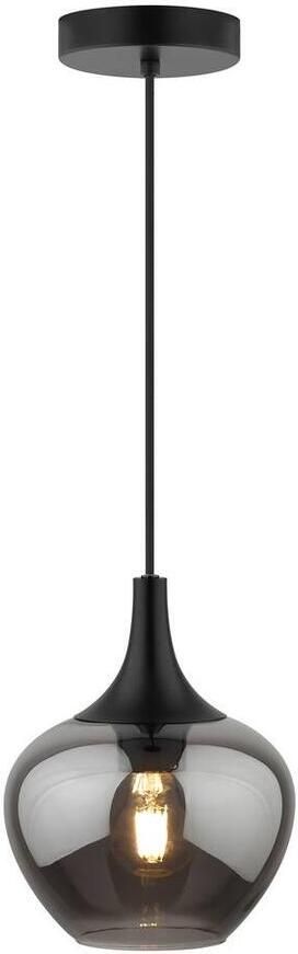 Leen Bakker Hanglamp Lola smoke metaal glas 150xØ19 cm