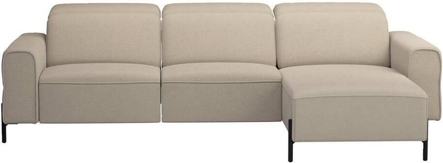 Leen Bakker Hoekbank Dave rechts elektrisch verstelbaar taupe