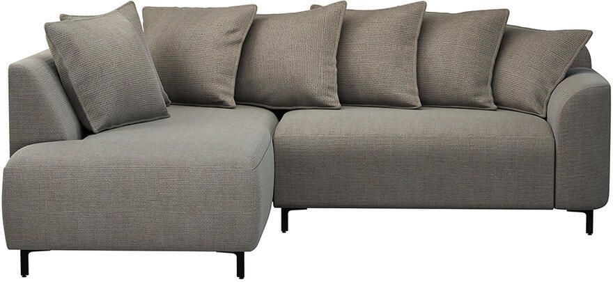 Leen Bakker Hoekbank Elsa links stof Eden taupe