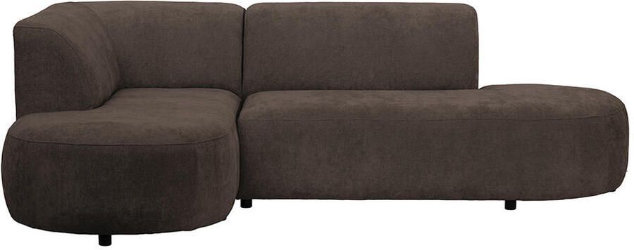 Leen Bakker Hoekbank Luna links stof Rebel bruin