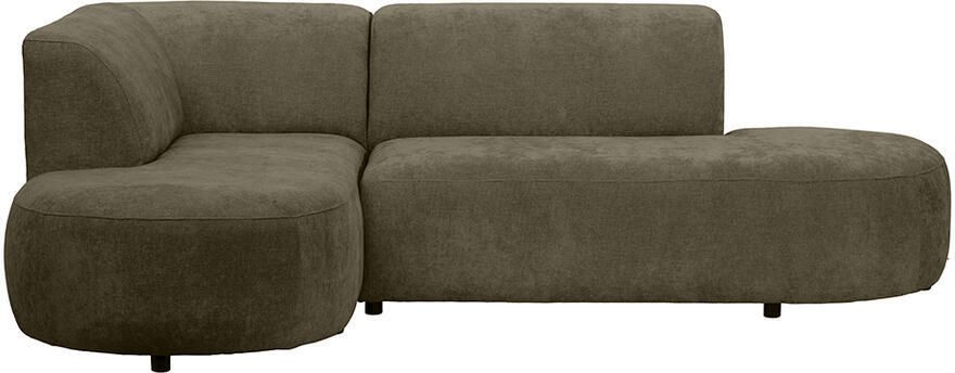 Leen Bakker Hoekbank Luna links stof Rebel groen