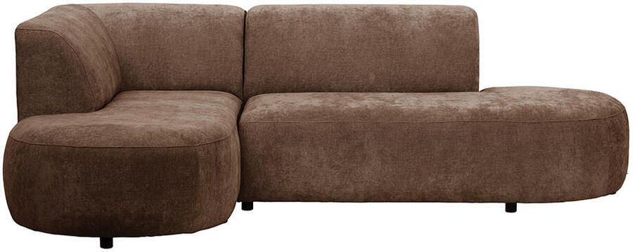 Leen Bakker Hoekbank Luna links stof Rebel terra