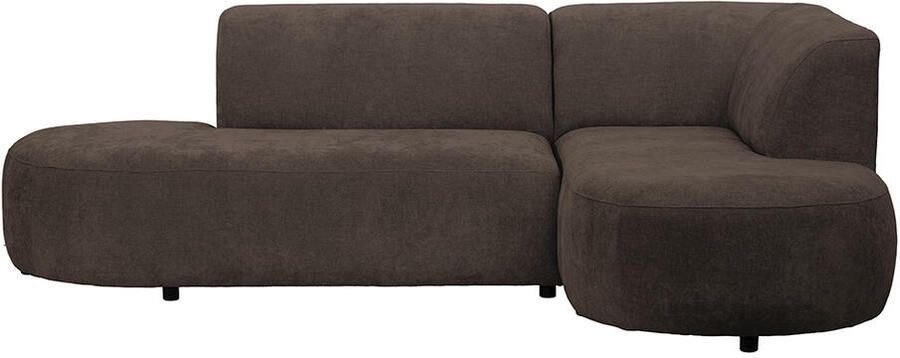 Leen Bakker Hoekbank Luna rechts stof Rebel bruin