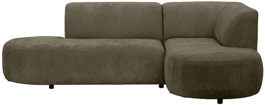 Leen Bakker Hoekbank Luna rechts stof Rebel groen