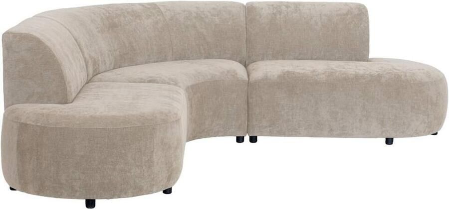 Leen Bakker Hoekbank Luna rond stof Rebel beige