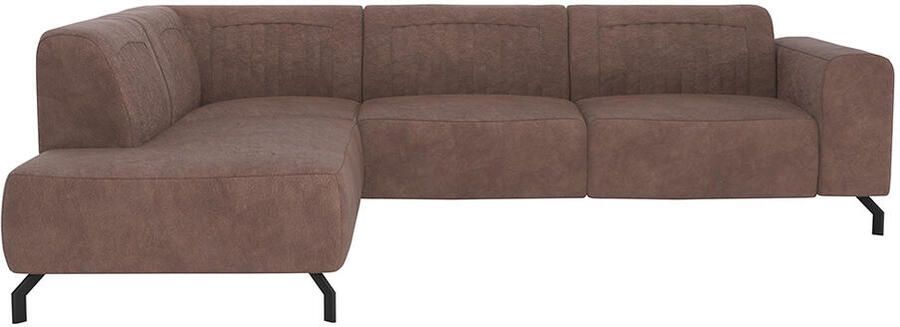 Leen Bakker Hoekbank Otis links koffie bruin