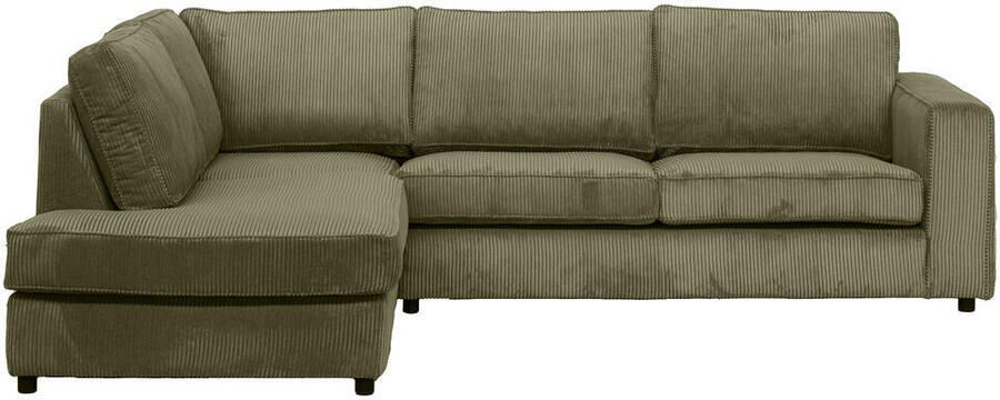 Leen Bakker Hoekbank Stuttgart links olijfgroen