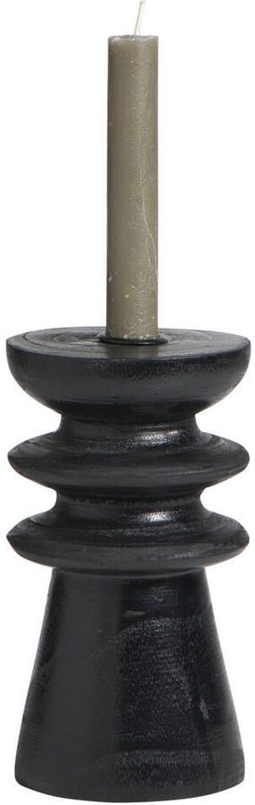 Leen Bakker Kandelaar Paula zwart 18xØ10 cm