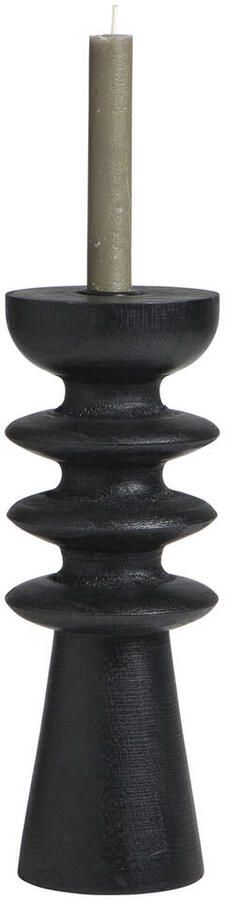 Leen Bakker Kandelaar Paula zwart 28xØ10 cm