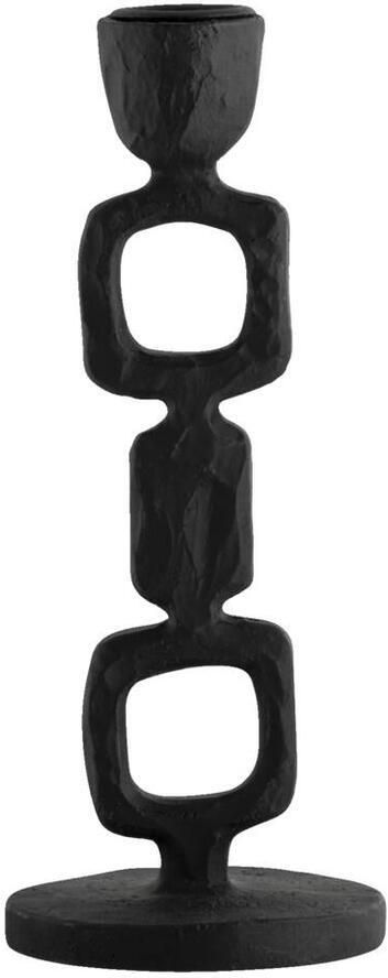 Leen Bakker Kandelaar Ziga zwart polyresin 18 5xØ7 5 cm