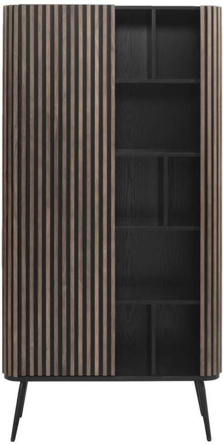 Leen Bakker Kast Patrick walnoot 180x90x40 cm