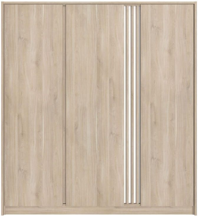 Leen Bakker Kledingkast Evi 3-deurs eikenkleur 203x185x52 cm - Foto 5