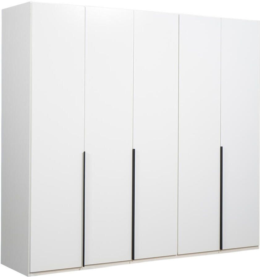 Leen Bakker Kledingkast Milaan 5-deurs wit 208x225x58 cm