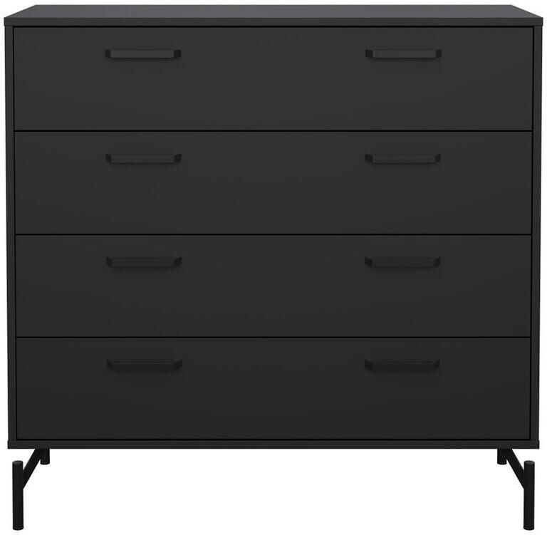 Leen Bakker Ladekast Canada mat zwart 96x99x40 cm