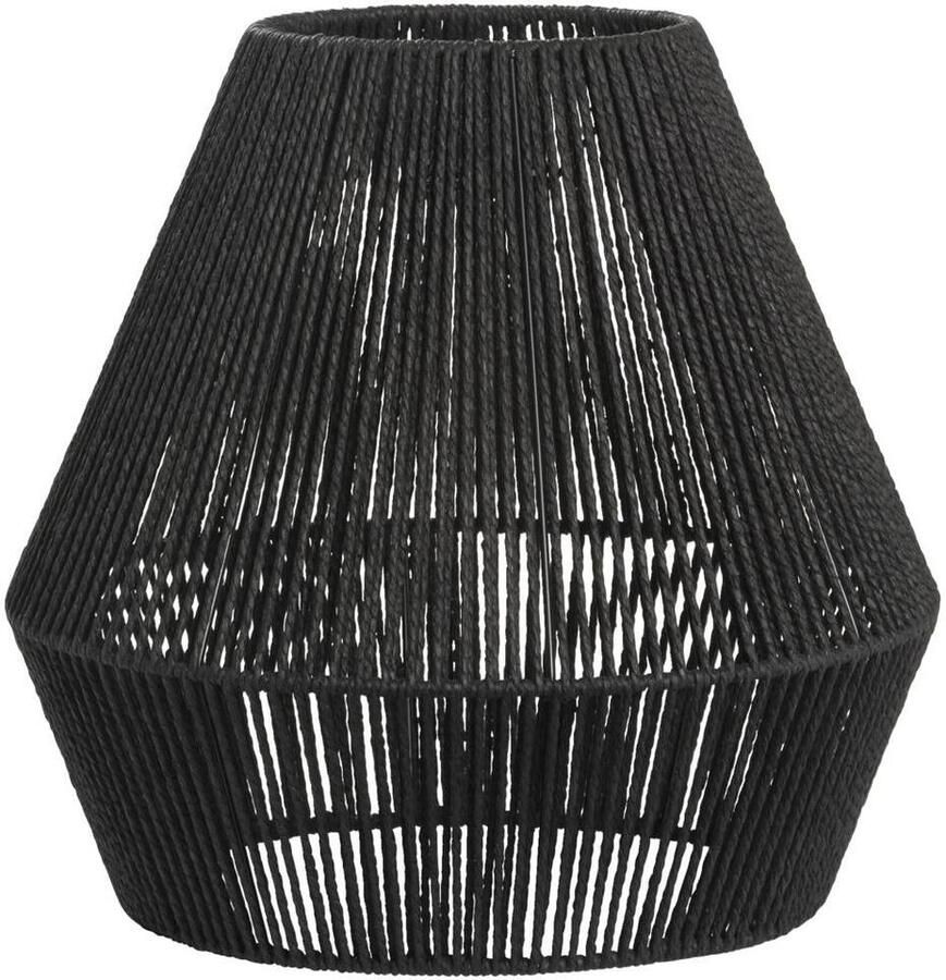 Leen Bakker Lampenkap Willow zwart metaal papier 37 5xØ40 cm