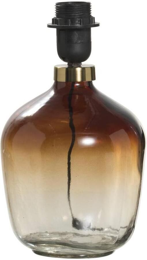 Leen Bakker Lampvoet Mois bruin glas E27 26 5xØ16 5 cm