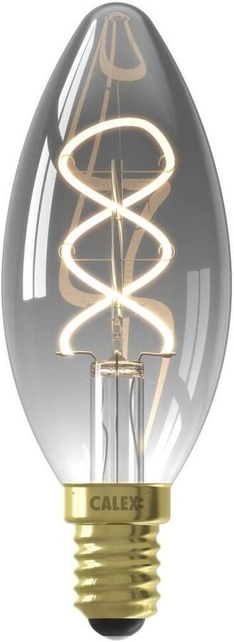 Leen Bakker LED filament kaarslamp dimbaar titanium E14 4W