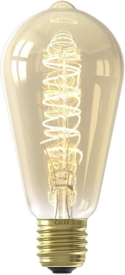 Leen Bakker LED filament rustieklamp dimbaar goud E27 5.5W 470LM