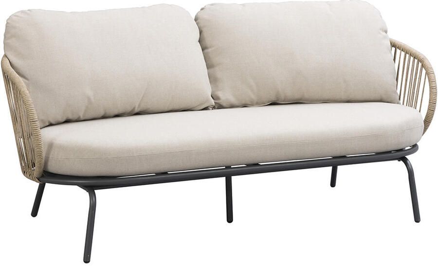 Leen Bakker Loungebank Fermo 2 5 zits antraciet 75x180x81 cm