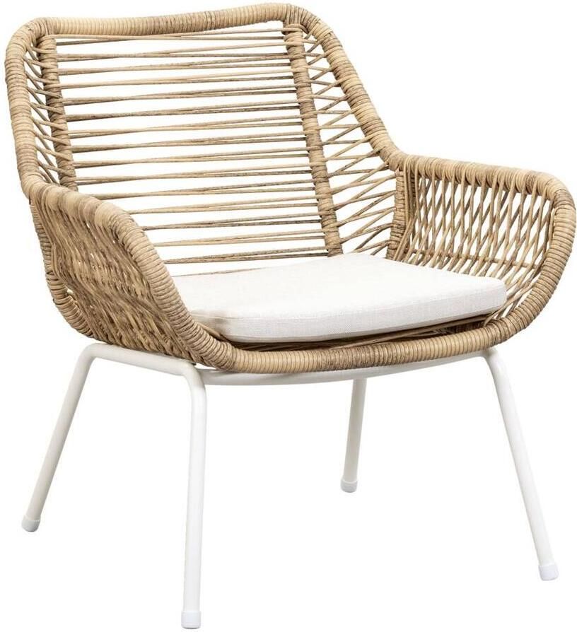 Leen Bakker Loungestoel Grand wicker naturel 78x73x71 cm