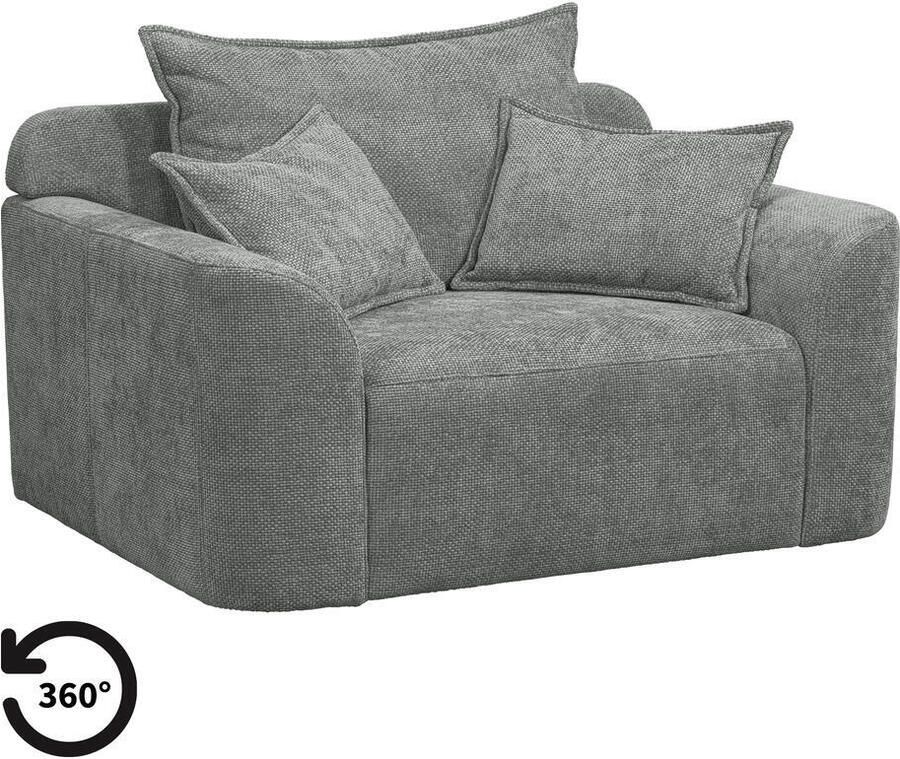 Leen Bakker Loveseat Elsa stof Eden grijs