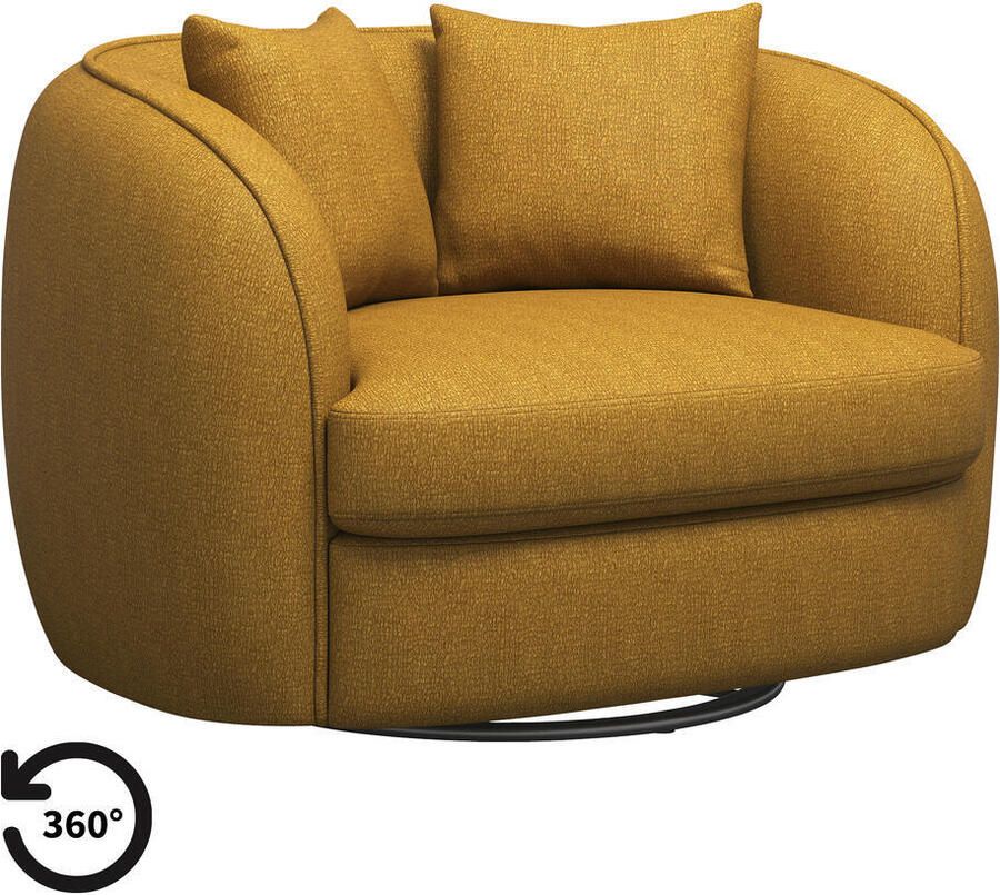 Leen Bakker Loveseat Enzio stof Elephant okergeel