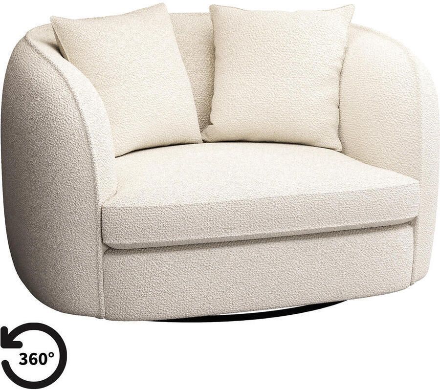 Leen Bakker Loveseat Enzio stof Sirena crème