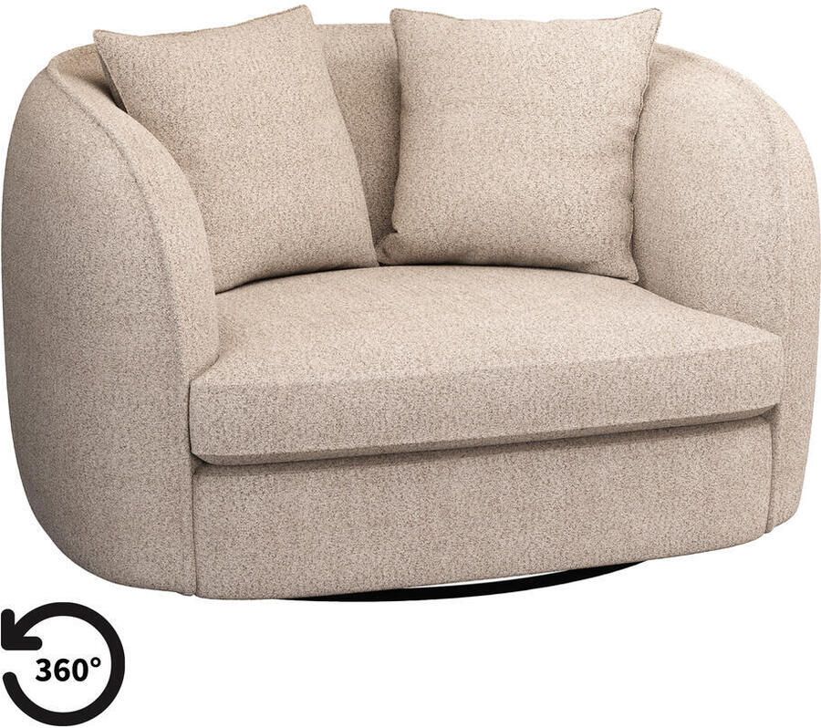 Leen Bakker Loveseat Enzio stof Wales taupe