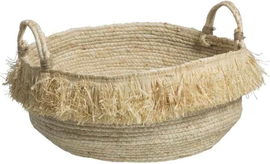 Leen Bakker Mand Fringes naturel 23xØ40 cm