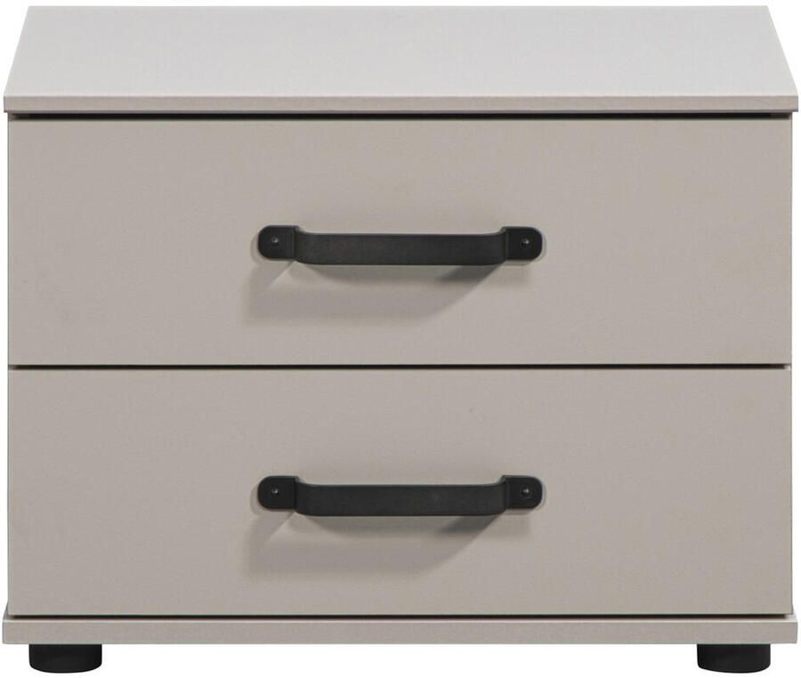 Leen Bakker Nachtkastje Dex kiezel 40x52x38 cm