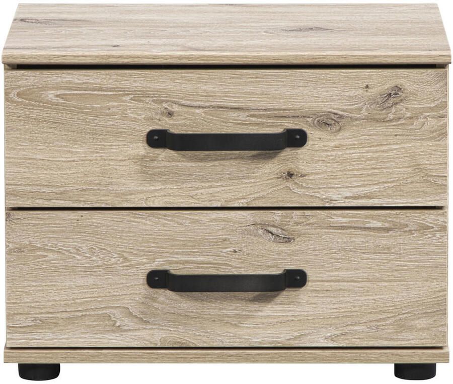 Leen Bakker Nachtkastje Dex licht eikenkleur 40x52x38 cm