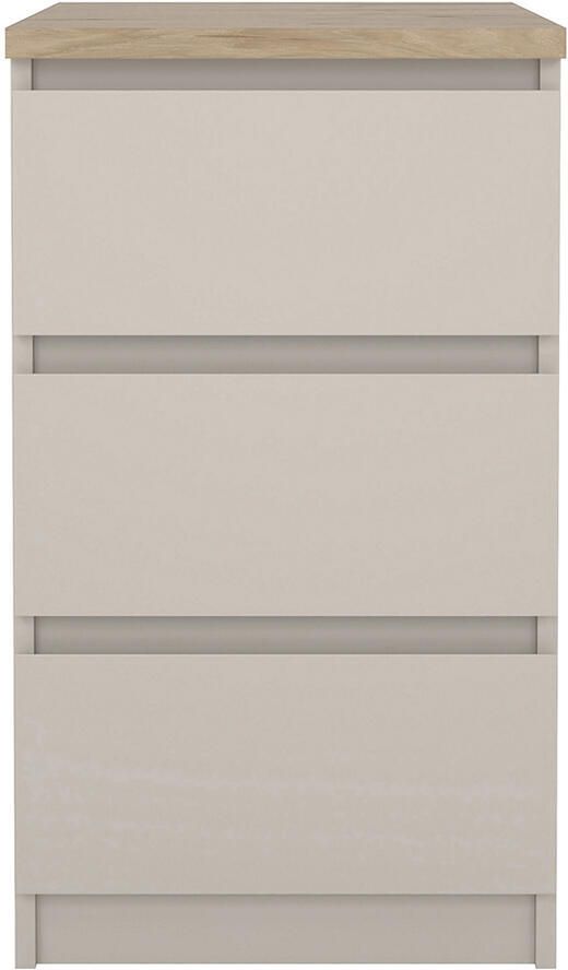 Leen Bakker Nachtkastje Naia 3 lades greige