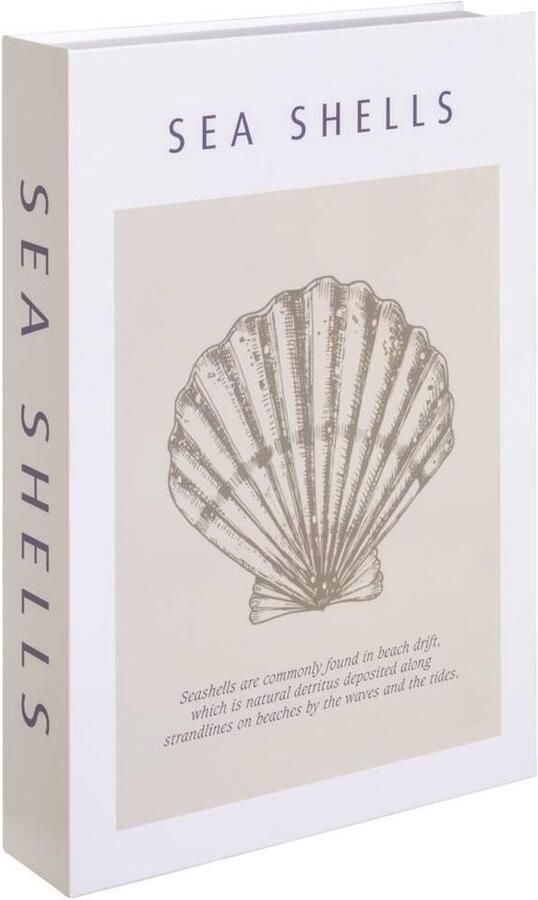 Leen Bakker Opbergboek Seashell naturel 5x30x21 cm