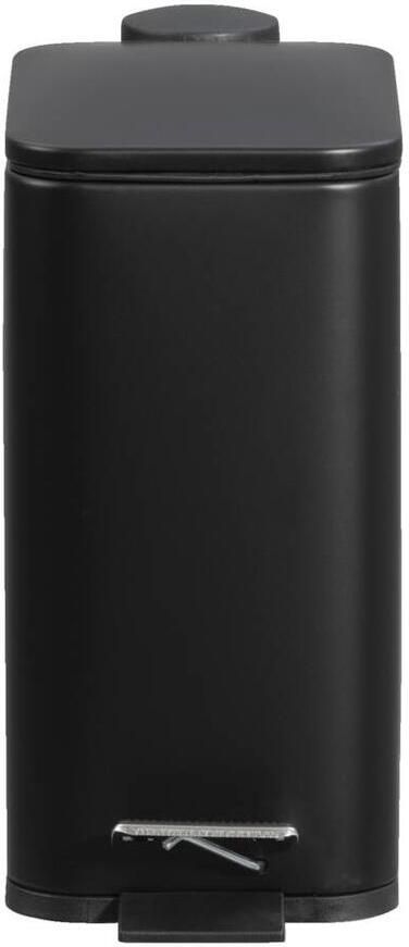 Leen Bakker Pedaalemmer Slim 5 liter zwart 28 9x14x28 3 cm
