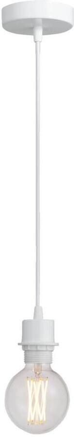 Leen Bakker Pendel hanglamp wit met schroefdraad voor kap E27 100 cm