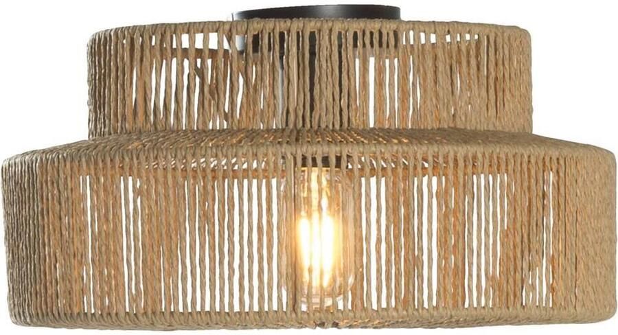 Leen Bakker Plafonniere Willow naturel papier E27 18xØ35 cm