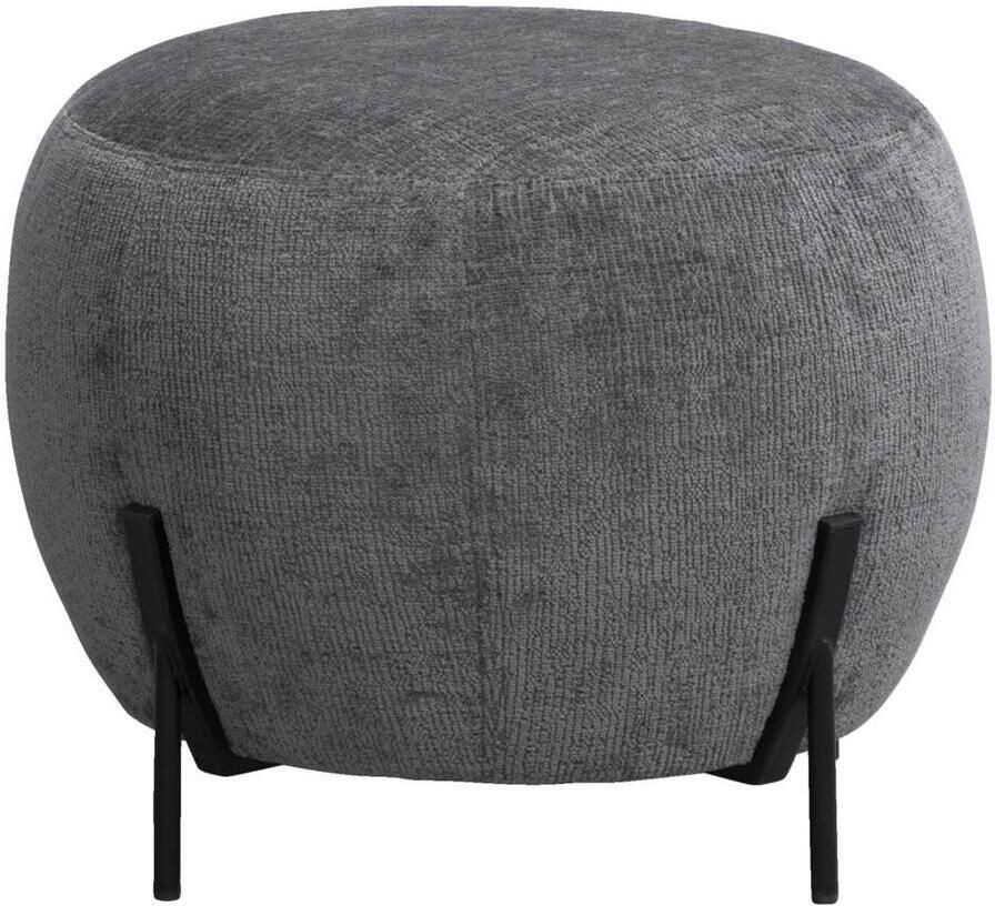 Leen Bakker Poef Rosaly antraciet Ø45x35 cm