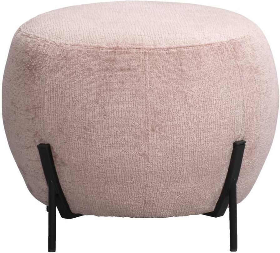 Leen Bakker Poef Rosaly roze Ø45x35 cm