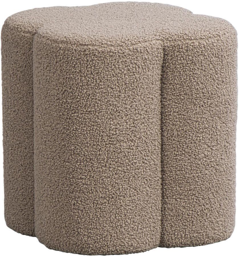 Leen Bakker Poef Valencia taupe 38xØ35 cm