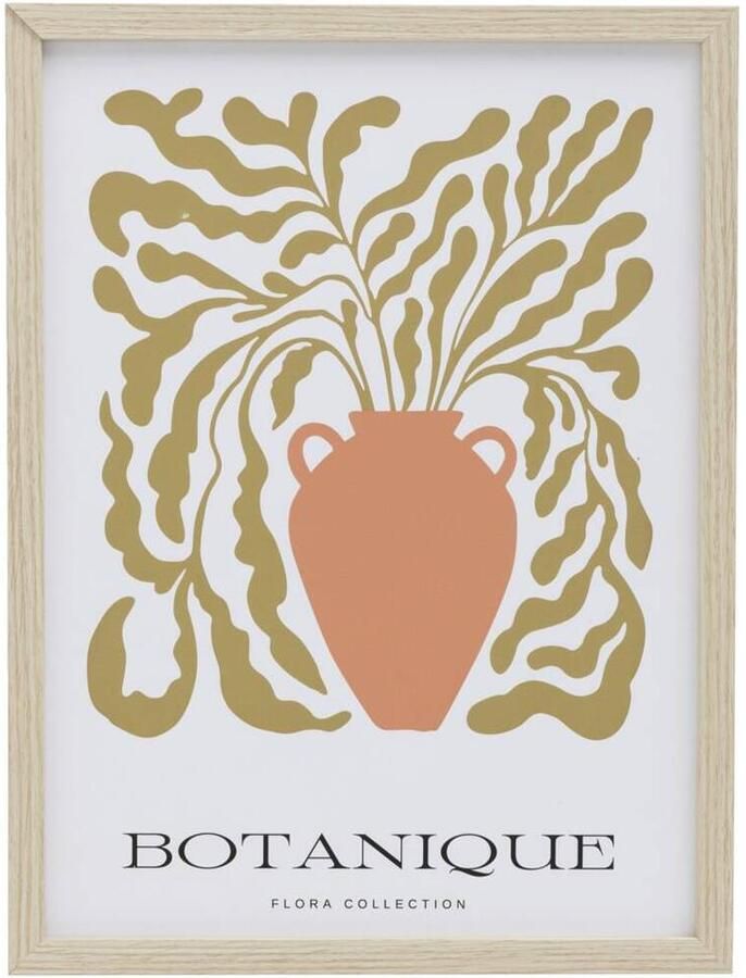 Leen Bakker Poster Botanique MDF glas 40x30 cm