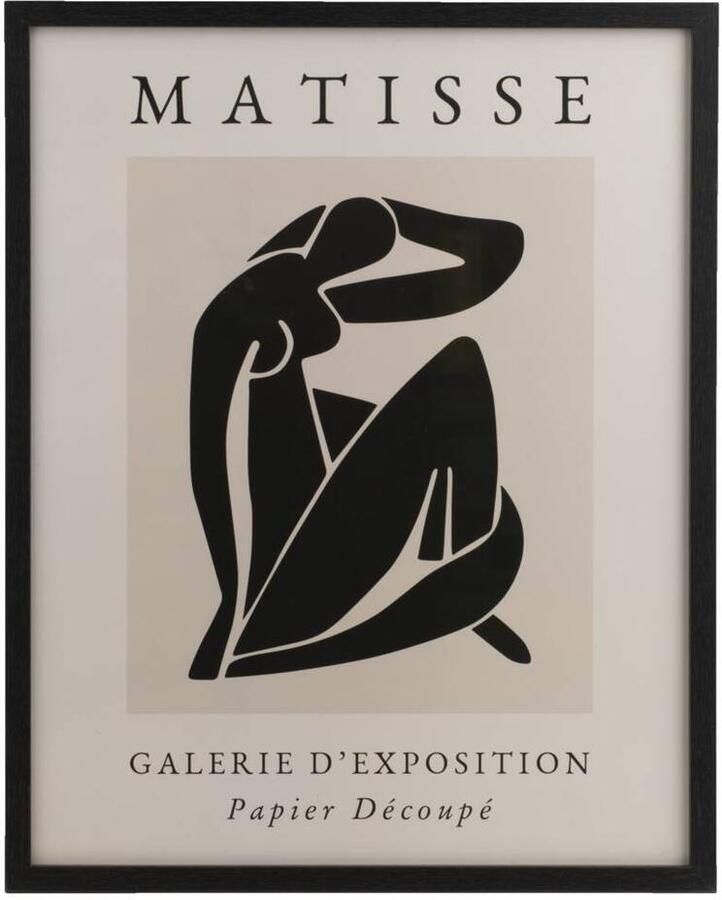 Leen Bakker Poster Matisse Lady MDF glas 40x50 cm