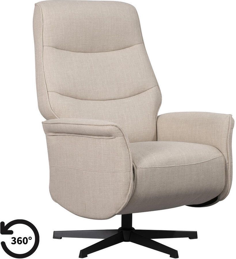 Leen Bakker Relaxfauteuil Boaz elektrisch verstelbaar zand