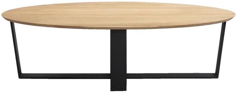 Leen Bakker Salontafel Udo eikenkleur zwart 34x120x70 cm